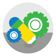 pencil and gears icon